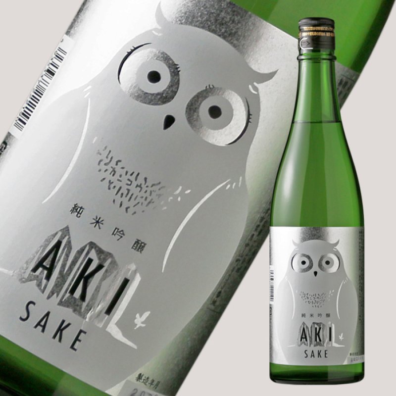 寒紅梅 ふくろうラベル 純米吟醸 AKI酒 720ml（日本酒 寒紅梅