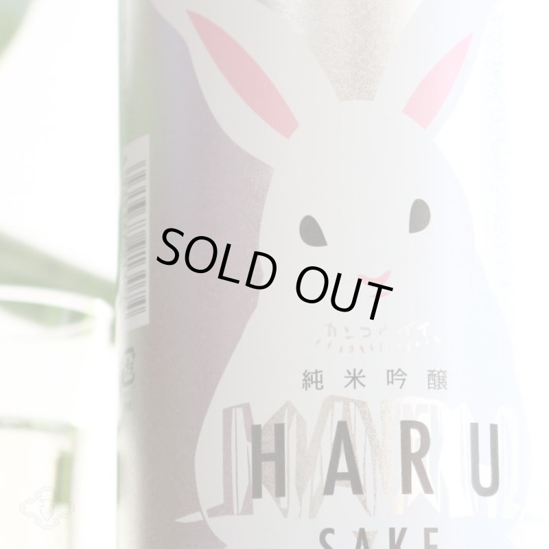 寒紅梅 うさぎラベル 純米吟醸 HARU酒 1800ml（日本酒 かんこうばい