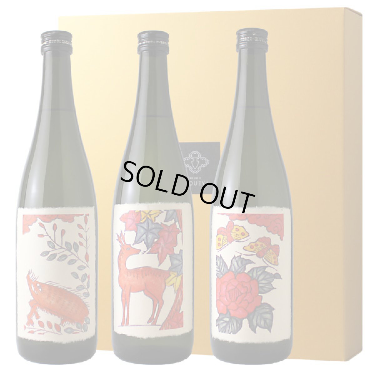 画像1: 猪鹿蝶セット（芋焼酎 720ml 3本 麦焼酎 梅スピリッツ） (1)