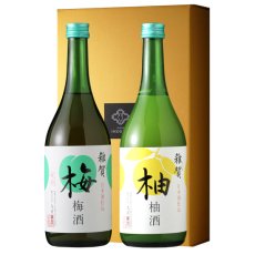 画像1: 雑賀 梅・柚子酒セット（和リキュール720ml 2本 雑賀梅酒、柚子酒） (1)