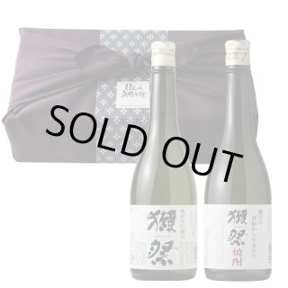 獺祭+焼酎カジュアルセット ふろしき包み（酒粕焼酎 日本酒 720ml 2本