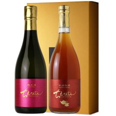 画像1: ちえびじんセット（日本酒 720ml 2本 純米酒 紅茶梅酒 中野酒造） (1)