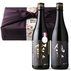 画像8: 金シャリ銀シャリカジュアルセット ふろしき包み  (日本酒 720ml 2本 白杉酒造 純米大吟醸 特別純米) (8)