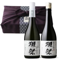 画像1: 獺祭カジュアルセット ふろしき包み（日本酒 720ml 2本 獺祭純米大吟醸 三割九分 50） (1)